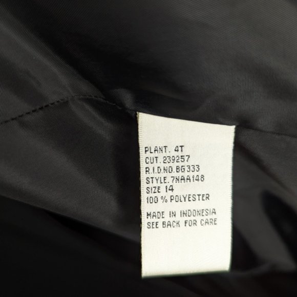 Melrose Studio black polyester pants and zipper front jacket Suit size 14 - Picture 9 of 13